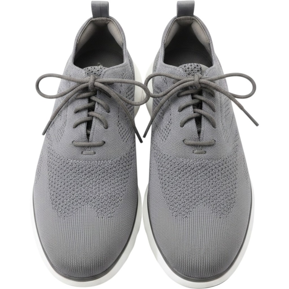 Cole Haan 3.ZERØGRAND Wingtip Oxford Grey‎ Stitchlite Knit Shoes C30607 Mens 7M